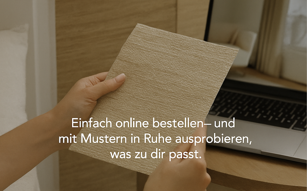 greenwebshop Tapeten-Muster in der Hand