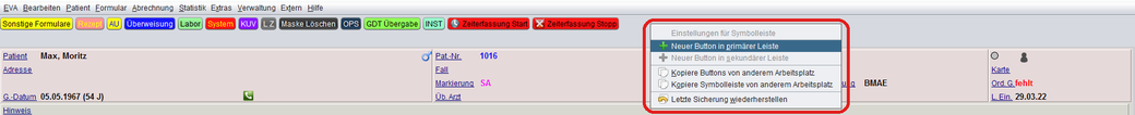 Tipp der Woche EVA Tipps Praxissoftware Praxisverwaltung abasoft Uhrzeit bei Einträgen in der Fallakte hinzufügen verschiedene Möglichkeiten Varianten EVA Tipps Software Kniffe Patientenakte Fallakte Uhrzeit