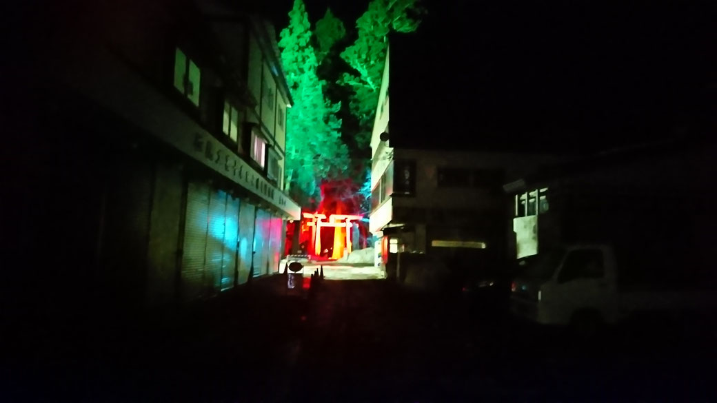 十和田神社的燈光點亮時刻