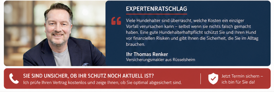 Versicherungsmakler Rüsselsheim - Thomas Renker - Policenschreck -Hundehalterhaftpflicht