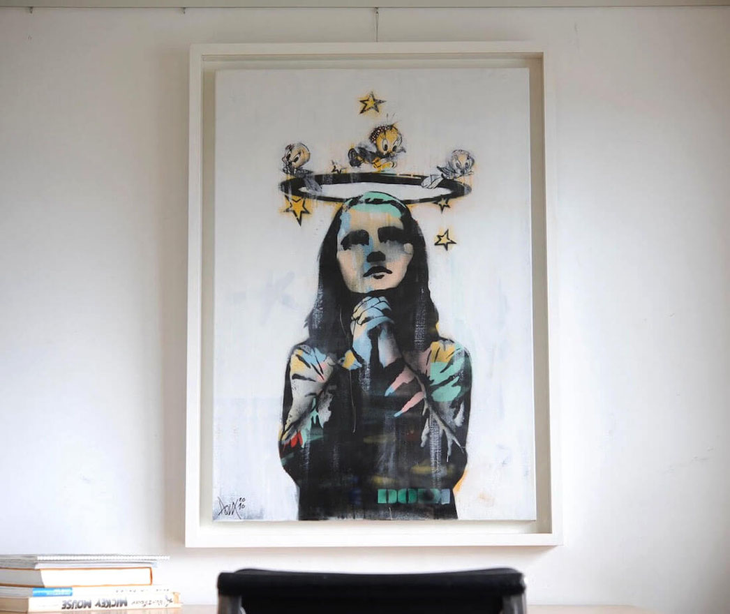 【大特価!!】 DOLK（ドルク）の特別なPraying Girlを額装しました ノイズ - 版画