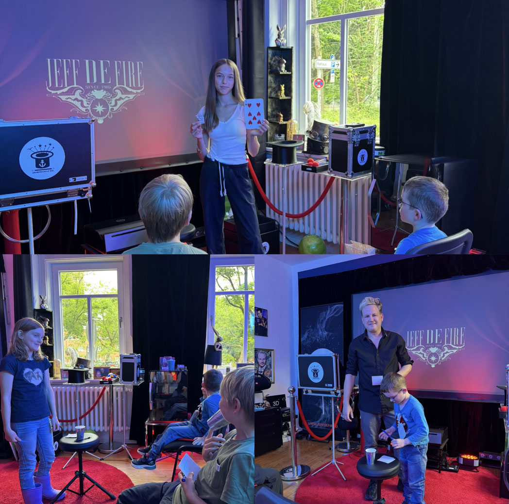 Zauberschule Kiel mit Jeff de Fire Zauber-Workshop für Kinder.
