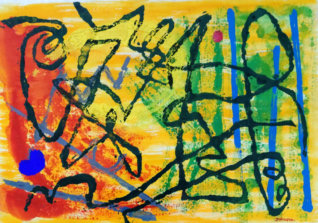 Hans Ittmann 1914-1972 (27 x 38 cm) gemengde techniek