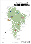 World Tour vol.6 SOUTH AMERICA　地図型シールシート