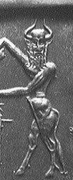 EnKimdu, Dios de la fertilidad preindoeuropeo, destronado en la mitología acadia por el pastor Dumuzi.