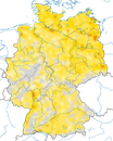 Karte zur Verbreitung des Teichrohrsängers in Deutschland