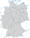 Karte zur Verbreitung des Alexandersittichs (Psittacula eupatria) in Deutschland.