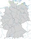 Karte zur Verbreitung der Mantelmöwe (Larus marinus) in Deutschland