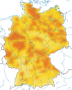 Karte zur Verbreitung des Fitis in Deutschland