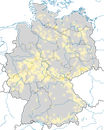 Karte zur Verbreitung des Schwarzstorch (Ciconia nigra) in Deutschland