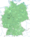 Karte zur Verbreitung des Waldkauzes in Deutschland