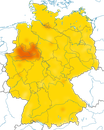 Karte zur Verbreitung der Bachstelze in Deutschland