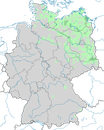 Karte zur Verbreitung des Seeadlers (Haliaeetus albicilla) in Deutschland