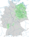 Karte zur Verbreitung der Haubenlerche in Deutschland