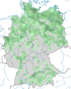 Karte zur Verbreitung der Graugans (Anser anser) in Deutschland