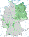 Karte zur Verbreitung der Grauammer in Deutschland