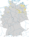 Karte zur Verbreitung der Trauerseeschwalbe (Chlidonias niger) in Deutschland
