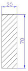 Flachleiste Fichte 4-s gehobelt 20 x 70 x 2000 mm