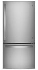 Refrigerador De 24.8 Pies Cúbicos Con Congelador Inferior En Acero Inoxidable ENERGY STAR GE GDE25EYKFS