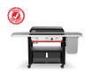 Asador a Gas Propano De Pizarra De 30 Pulgadas y 3 Quemadores Con Superficie Plana y Mesa Lateral Extensible WEBER 1500013