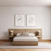 Juego de Recamara Milano 4 Piezas King Size Madera Roble NEXERA 404182
