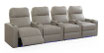 Sala Teatro Octane Home Theater Cine En Casa Reclinable Piel Gris Paloma Turbo XL700