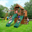Juego De Columpios De Madera Completo De Lujo Con Toboganes y 3 Columpios Swing-N-Slide KNIGHTSBRIDGE WS 8353