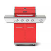 Asador a Gas Propano De 4 Quemadores En Color Rojo Con Quemador Lateral NEXGRILL 720-0830HR