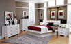 Recamara Diva Jessica Con Paneles De Mesita De Noche En Blanco Estilo Moderno Eastern King COASTER COMPANY 202990KE-S5P