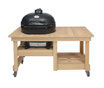 Asador Kamado a Carbón De Cerámica Ovalada Extragrande Con Mesa De Ciprés Para Encimera PRIMO PGCXLH-PG00612