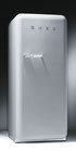 Refrigerador Retro con Congelador Smeg FAB28UX 9.22 pies Estilo 50's Interior Antibacterial Plata