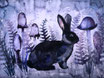 Rabbits and Mushrooms No. 19 Valentijn in Violet Magic