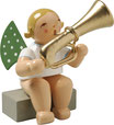 * 650/28a, Engel mit Basstrompete sitzend, blond oder dunkle Haare.