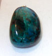 HST0520D CHRYSOCOLLA OP DISPLAYKAARTJE