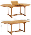 Tavolo da Pranzo Allungabile 150/200x100x75 cm Teak
