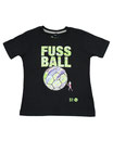 Fussball 57 - Kinder Kurzarm Shirt, 4-5 Jahre, schwarz
