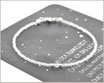 Bergkristall Edelsteinarmband mit 2 + 3 mm Perlen und 925 Silber 2