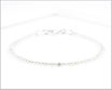 Edelsteinarmband mit 2 mm Citrin und Silberperle