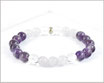 Mala Armband mit Amethyst und Bergkristall Edelsteinen - Ananta