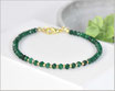 Jade Edelstein Armband Rondell 3 x 2 mm mit Miyuki Perlen