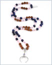 Mala Kette mit Lapislazuli, Rosenquarz & Rudraksha - Prem