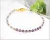 Individuelles Edelsteinarmband mit 3 mm Amethyst Steinen & Miyuki Perlen Mix 2