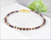 Granat Edelsteinarmband 3 mm & Miyuki Mix 1