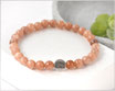 Sunstone / Sonnenstein Edelstein Armband 6 mm mit Sonnenperle 1