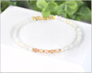 Mondstein & Sunstone Edelsteinarmband 3 mm mit 925 Silber vergoldet