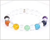 Chakra Edelstein Armband 8 mm mit den 7 Chakra Steinen und Bergkristall