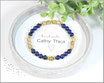 Lapislazuli Edelsteinarmband mit 6 mm Steinen und natürlichen Sandelholzperlen