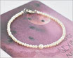 Perlen Armband mit 2 + 4 mm und 925 Silber 2