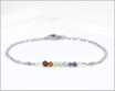 Chakra Armband 3 mm mit Edelstahl und Edelsteinen