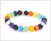 Chakra Edelstein Armband 8 mm mit den 7 Chakra Steinen gefasst